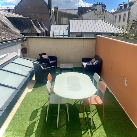 Charmant Appartement Avec Terrasse Entre Centre-Ville Et Plages De Concarneau Buitenkant foto