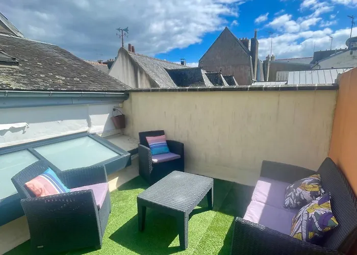 Charmant Appartement Avec Terrasse Entre Centre-Ville Et Plages De Concarneau
